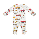 Angel Dear 2 Way Zipper Footie - Happy Tractors