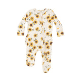 Angel Dear 2 Way Zipper Ruffle Back Footie - Baby Sunflowers *Backordered*