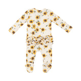 Angel Dear 2 Way Zipper Ruffle Back Footie - Baby Sunflowers *Backordered*