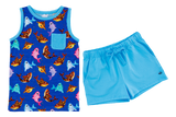 Birdie Bean Tank and Shorts Set - Bruce - Let Them Be Little, A Baby & Children's Clothing Boutique