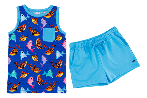 Birdie Bean Tank and Shorts Set - Bruce - Let Them Be Little, A Baby & Children's Clothing Boutique