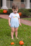 Trotter Street Kids Short Sleeve Bubble - Pumpkin Embroidery