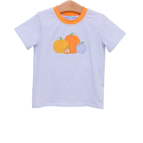 Trotter Street Kids Short Sleeve Applique Tee - Pumpkin Patch