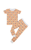 Southern Slumber Bamboo Pajama Set - Orange Bunny - Let Them Be Little, A Baby & Children's Clothing Boutique