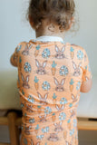 Southern Slumber Bamboo Pajama Set - Orange Bunny - Let Them Be Little, A Baby & Children's Clothing Boutique