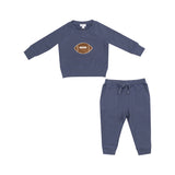 Angel Dear French Terry Raglan Sweatshirt and Jogger Set - Footballs