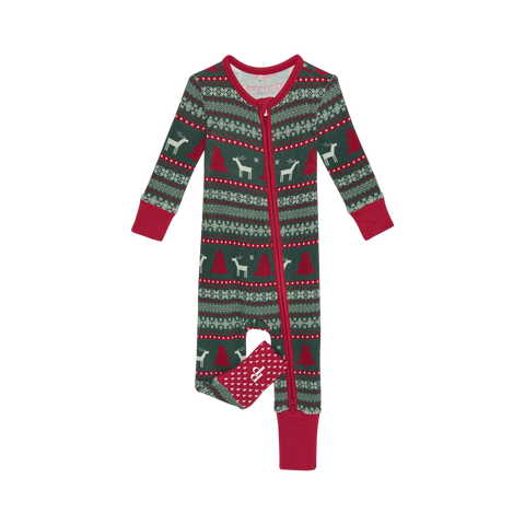 Posh Peanut Convertible One Piece - Holiday Fair Isle Waffle