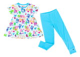 Birdie Bean Peplum w/ Leggings Birdie Set - Care Bears™ Back to School (White)