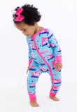 Birdie Bean Zip Romper w/ Convertible Foot - Gwen - Let Them Be Little, A Baby & Children's Clothing Boutique