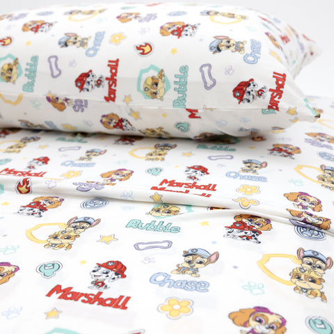 Bellabu Bear Twin Fitted Sheet Set - PAW Patrol Playful Pups