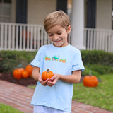 Trotter Street Kids Short Sleeve Tee - Pumpkin Embroidery