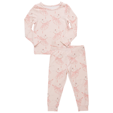 Pink Chicken Bamboo PJ Set - Pink Ballerinas