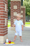 Trotter Street Kids Short Sleeve Short Romper - School Supplies