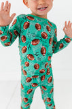 Macaron + Me Long Sleeve Toddler PJ Set - Football Field