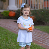 Trotter Street Kids Bloomer Set - Pumpkin Embroidery