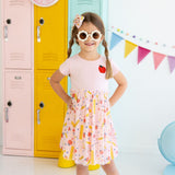 Sweet Wink Short Sleeve Tutu Dress - School Days