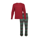 Posh Peanut Men's Long Sleeve Loungewear - Holiday Fair Isle Waffle