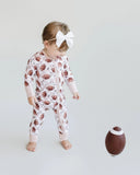 Lucky Panda Kids Zip Romper - Game Day