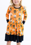 Birdie Bean Long Sleeve Birdie Dress - Michael (Glow in the Dark)