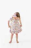 Kiki + Lulu Short Sleeve Toddler Gown - Smiley Daze