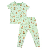 Free Birdees Short Sleeve Pajama Set - Duck Duck Dog