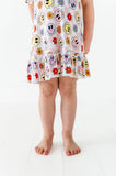 Kiki + Lulu Short Sleeve Toddler Gown - Smiley Daze