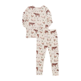 Pink Chicken Bamboo PJ Set - Farm Life