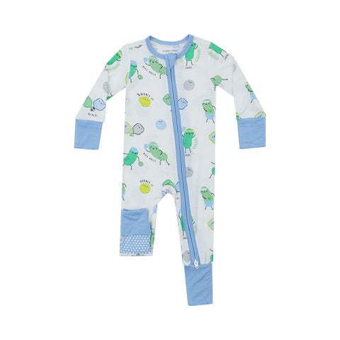 Angel Dear 2 Way Zipper Romper - Pickleball Blue