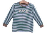 Trotter Street Kids Long Sleeve Applique Tee - Mallard