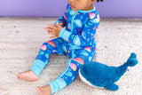 Birdie Bean Zip Romper w/ Convertible Foot - Moby - Let Them Be Little, A Baby & Children's Clothing Boutique