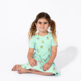 Bellabu Bear Girls Short Sleeve Dress - Rubber Ducky - Let Them Be Little, A Baby & Children's Clothing Boutique