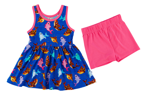 Birdie Bean Tank Peplum w/ shorts Birdie Set - Bruce - Let Them Be Little, A Baby & Children's Clothing Boutique