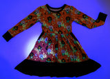 Birdie Bean Long Sleeve Birdie Dress - Michael (Glow in the Dark)