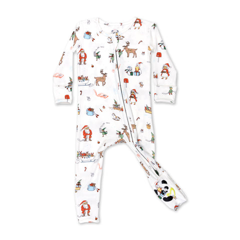 Bellabu Bear Convertible Footie - Santa’s Workshop