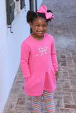 Trotter Street Kids Tunic Sweatshirt Set - Bow