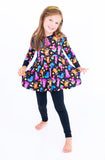 Birdie Bean Long Sleeve Peplum w/ Leggings Birdie Set - Care Bears™ Spooky Cute