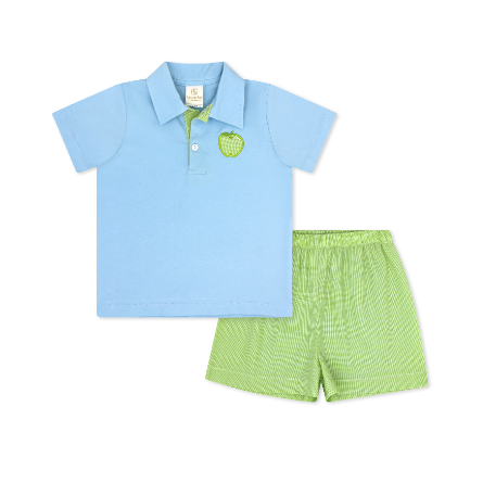 Lullaby Set Parker Short Set - Apple