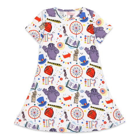 Bellabu Bear Girls Short Sleeve Dress - IF Movie Color - Let Them Be Little, A Baby & Children's Clothing Boutique