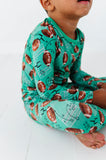 Macaron + Me Long Sleeve Toddler PJ Set - Football Field