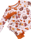 Lucky Panda Kids Long Sleeve Two Piece Set - Pumpkin Spice