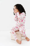 Macaron + Me Long Sleeve Toddler PJ Set - Pink Bows