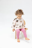 Angel Dear Puffy Oversized Sweatshirt & Rib Legging Set - Pretty Puppy Faces