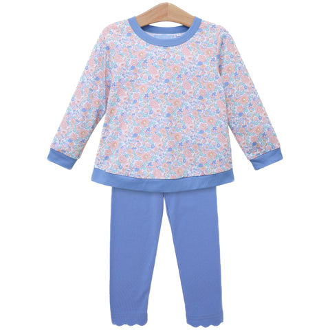 Trotter Street Kids Long Sleeve Printed Pants Set - Frankie Floral