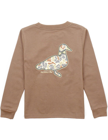 Properly Tied Long Sleeve Signature Tee - Field Camo Logo