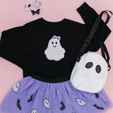 Sweet Wink Patch Sweatshirt - Girly Ghost Patch