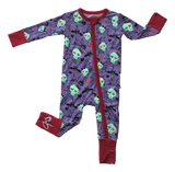 Birdie Bean Zip Romper w/ Convertible Foot - Carrie (Glow in the Dark)