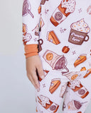 Lucky Panda Kids Long Sleeve Two Piece Set - Pumpkin Spice