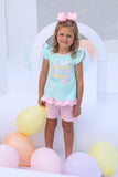 Trotter Street Kids Ruffle Sleeve Applique Shorts Set - Bounce House - Let Them Be Little, A Baby & Children's Clothing Boutique