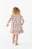 Kiki + Lulu Short Sleeve Toddler Gown - Smiley Daze