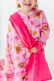 Kiki + Lulu Quilted Blanket - On Game Days We Wear Pink